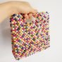 A bag of colored beads