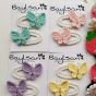 double clips.. colored butterflies