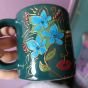 Flowery girl mug 