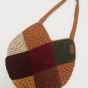 Crochet bag with colored squares