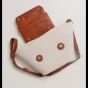  Cotton rope eco-friendly cross body bag with leather off-white 