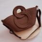  Cotton rope eco-friendly cross body bag brown 