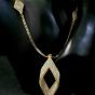 Silver and gold leaf necklace by Miyuki beads
