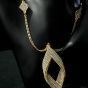 Silver and gold leaf necklace by Miyuki beads