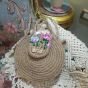 Round burlap bag