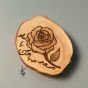 يسعد صباحك - Hand-Burned Coaster Tree Slice