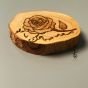 يسعد صباحك - Hand-Burned Coaster Tree Slice