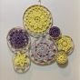 Wall hanging crochet frames 
