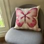 Magenta butterfly cushion cover
