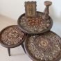   Oriental Set of 3 round tables 