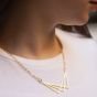 Crossed triangles necklace 