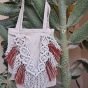 Tote bag with macrame 
