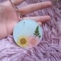 Resin key chain with dry flowers 
