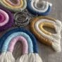 Rainbow macrame keychain