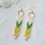 Fringe Earrings Green