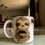 مج صلصال حراري sloth coffe 