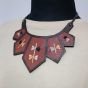 Embroidered leather Necklace