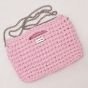 Pink crochet bag