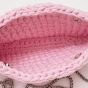 Pink crochet bag