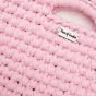 Pink crochet bag