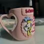 Polymer clay comic mug