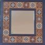 Modern wooden tableau (Moroccan tile style) with a mirror