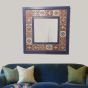 Modern wooden tableau (Moroccan tile style) with a mirror