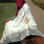 Hand embroidered cotton shawl by talanted Siwa oasis women.