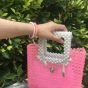 Pink crystal bag