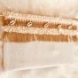 Linen clutch decorated with shells
