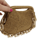 Glitter crochet clutch