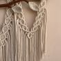 Boho macrame wall hanging with 3D branch