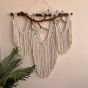 Boho macrame wall hanging with 3D branch
