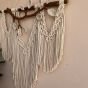Boho macrame wall hanging with 3D branch