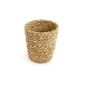  سلة تخزين مصنوعة يدويًا من نبات الحلفا الطبيعي -مقاس 20 سم