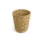  سلة تخزين مصنوعة يدويًا من نبات الحلفا الطبيعي -مقاس 20 سم