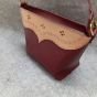 Natural leather burgundy bag