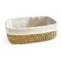 Set of Rectangular Storage Baskets Handcrafted from Natural Rush Plant – Eco-friendly Baskets with Inner Lining, Perfect  in 3 Different Sizes (20-25-30 cm).