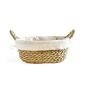 Handcrafted Oval Boho Basket with Inner Lining – Made from Natural Seagrass, 25 cm – Eco-Friendly, Modern Home Accessory