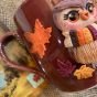 owl polymer clay mug