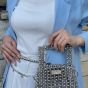 Silver crystal bag