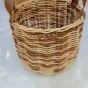 Handmade basket with leather hands