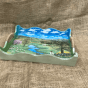 Decoupage wooden serving tray tray