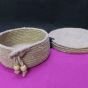 Dinner jute set (4 coasters+1 basket)