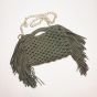 Macrame bag with chain handle