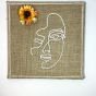 burlap wooden frame 
