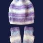 Crochet ice cap and gloves